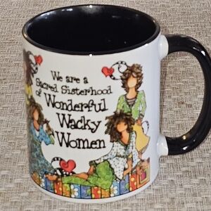 Suzy Toronto Wonderful Wacky Women Ceramic Mug with Black Interior and Handle
